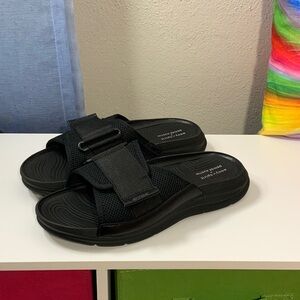 NEW Black Slide Sandals Denise Austin EMove 9 Adjustable